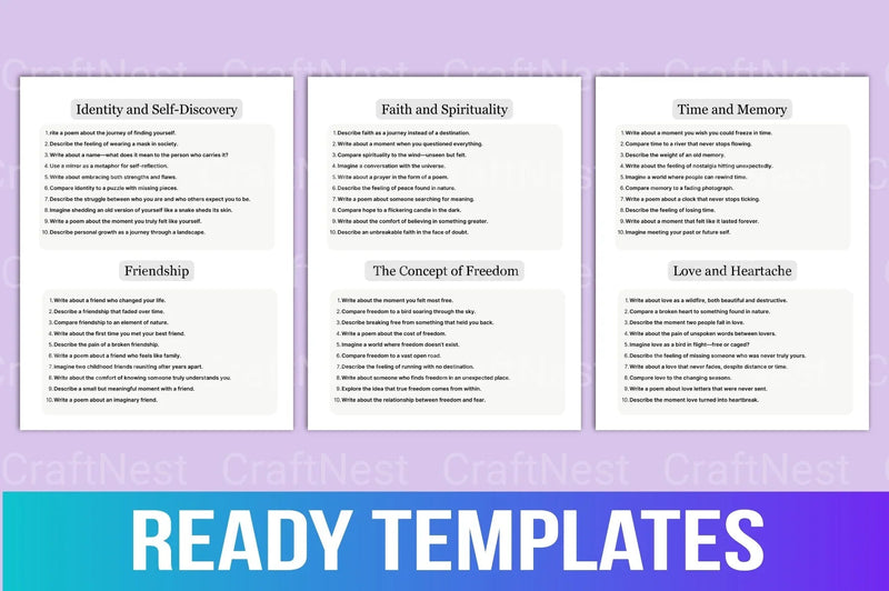Creative Poetry Writing Prompts - CraftNest - Digital Crafting and Art