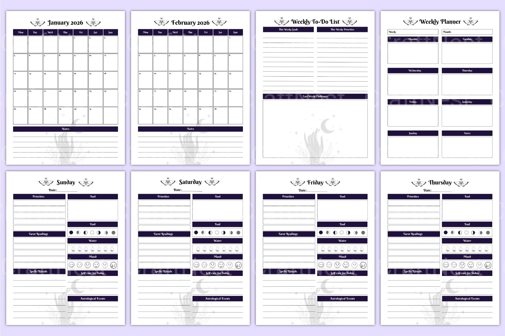 Witchy Planner: Enchant Your Organization - CraftNest - Digital Crafting and Art