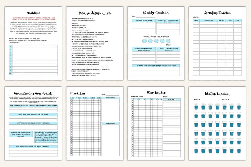 Anxiety and Depression Workbook for Mental Health - CraftNest - Digital Crafting and Art
