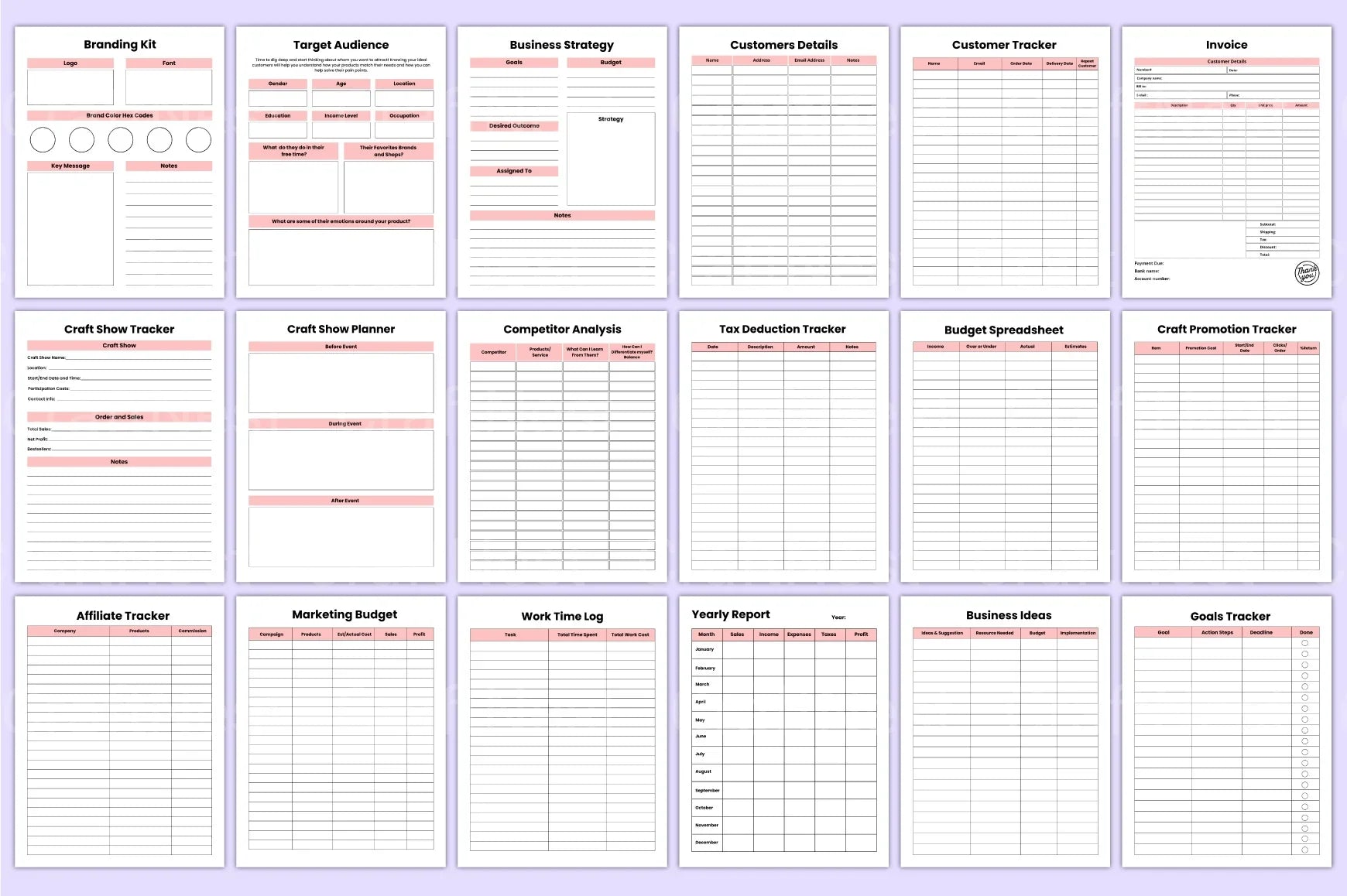 Craft Business Planner Guide - CraftNest - Digital Crafting and Art