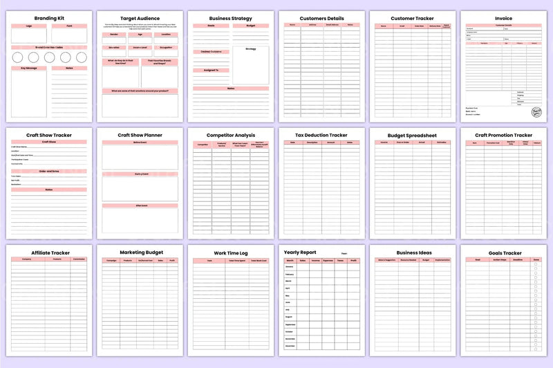 Craft Business Planner Guide - CraftNest - Digital Crafting and Art