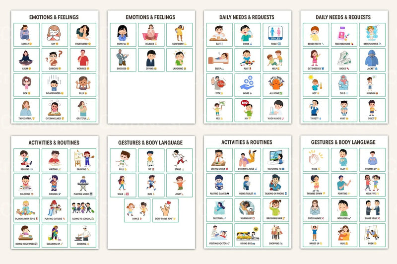 Non-Verbal Communication Visual Cards - CraftNest - Digital Crafting and Art