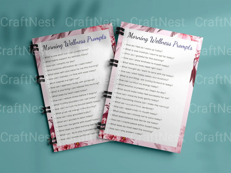 Daily Wellness Prompts Book for Mindful Living - CraftNest - Digital Crafting and Art