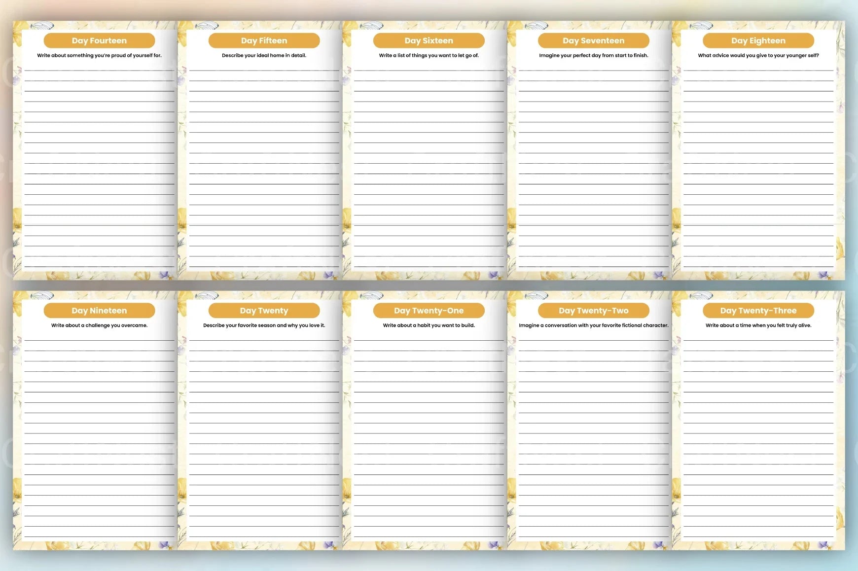 Day Writing Challenge Workbook - CraftNest - Digital Crafting and Art