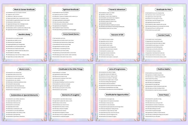 Gratitude Prompts for Daily Reflection - CraftNest - Digital Crafting and Art