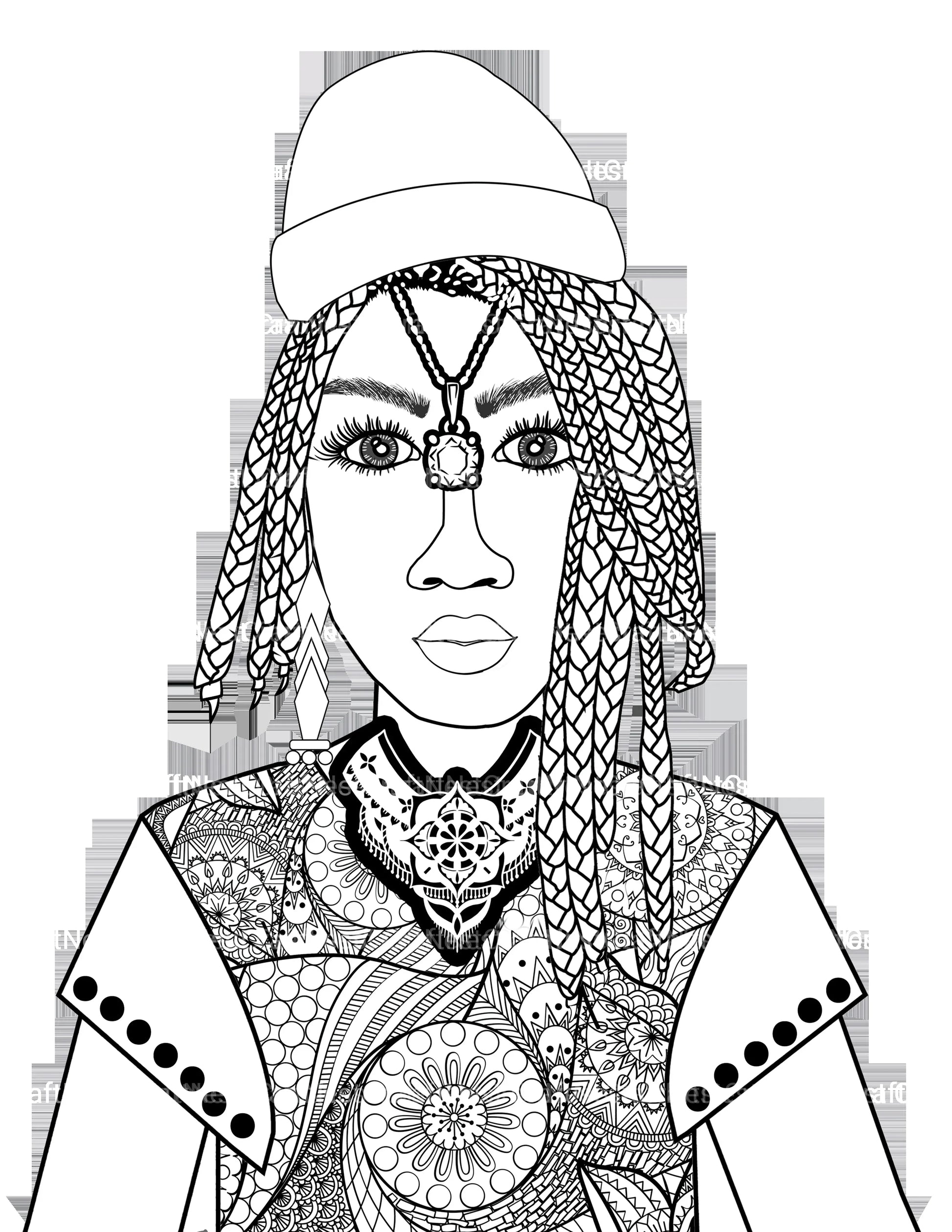 African American Women Coloring Book - CraftNest - Digital Crafting and Art
