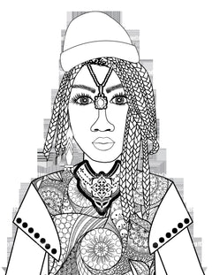 African American Women Coloring Book - CraftNest - Digital Crafting and Art