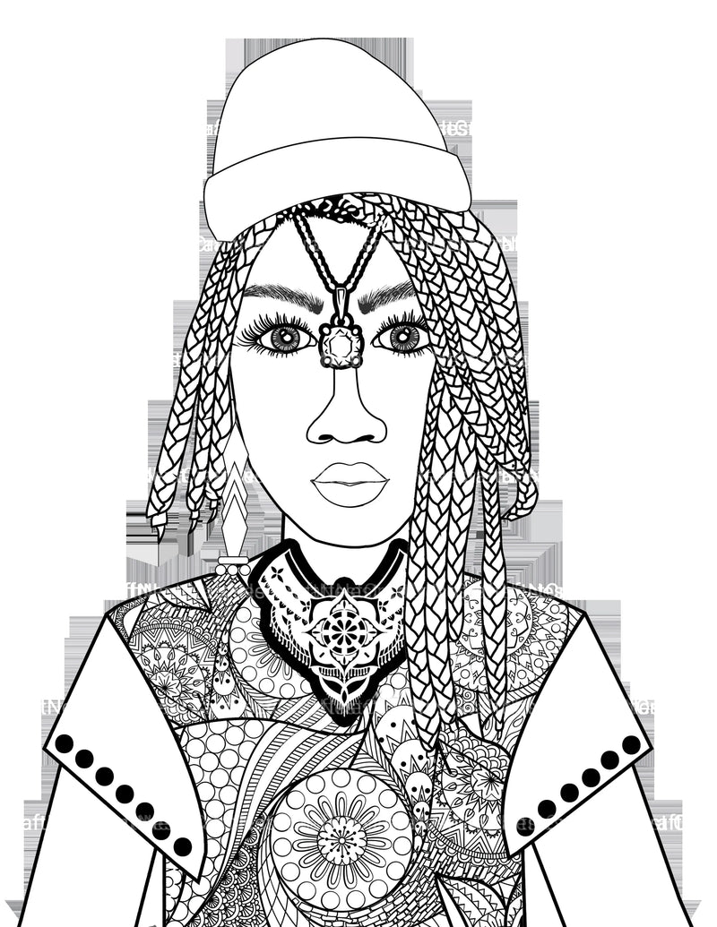 African American Women Coloring Book - CraftNest - Digital Crafting and Art
