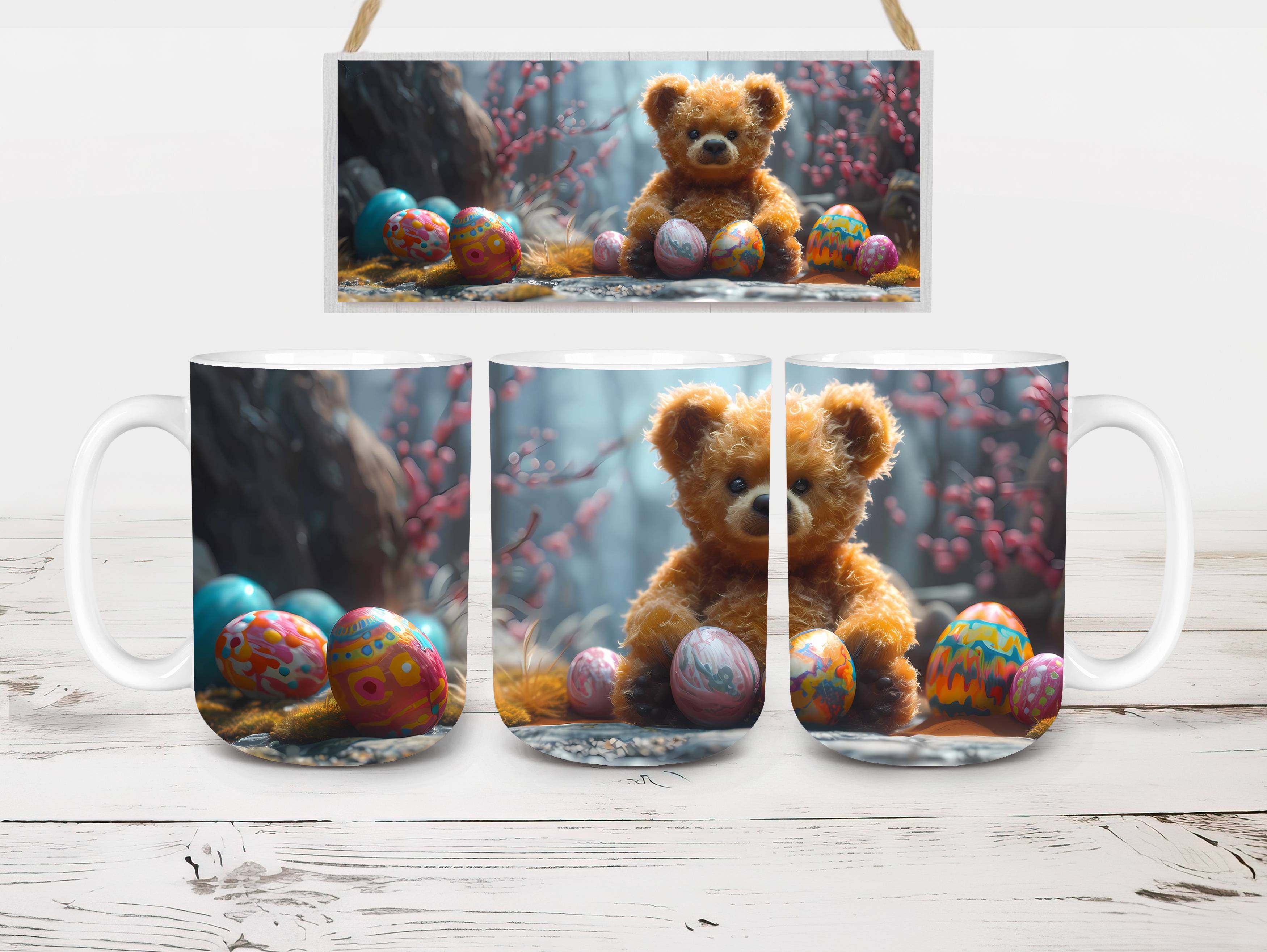 Teddy Bear Easter 5 Mug Wrap