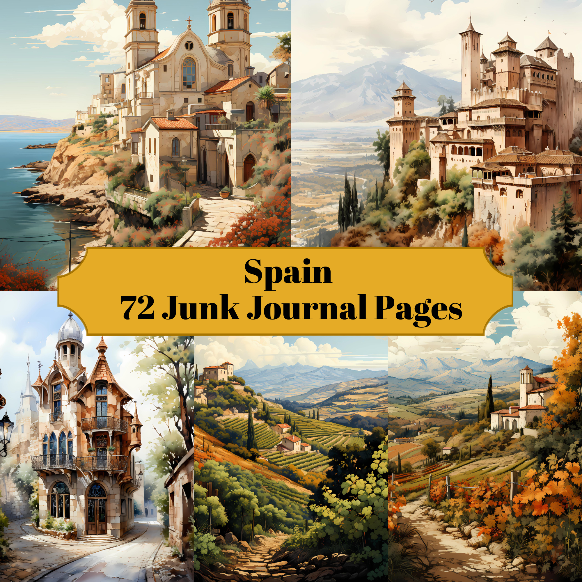 Spain Junk Journal Pages