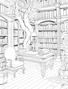 Enchanted Library Coloring Book - CraftNest - Digital Crafting and Art