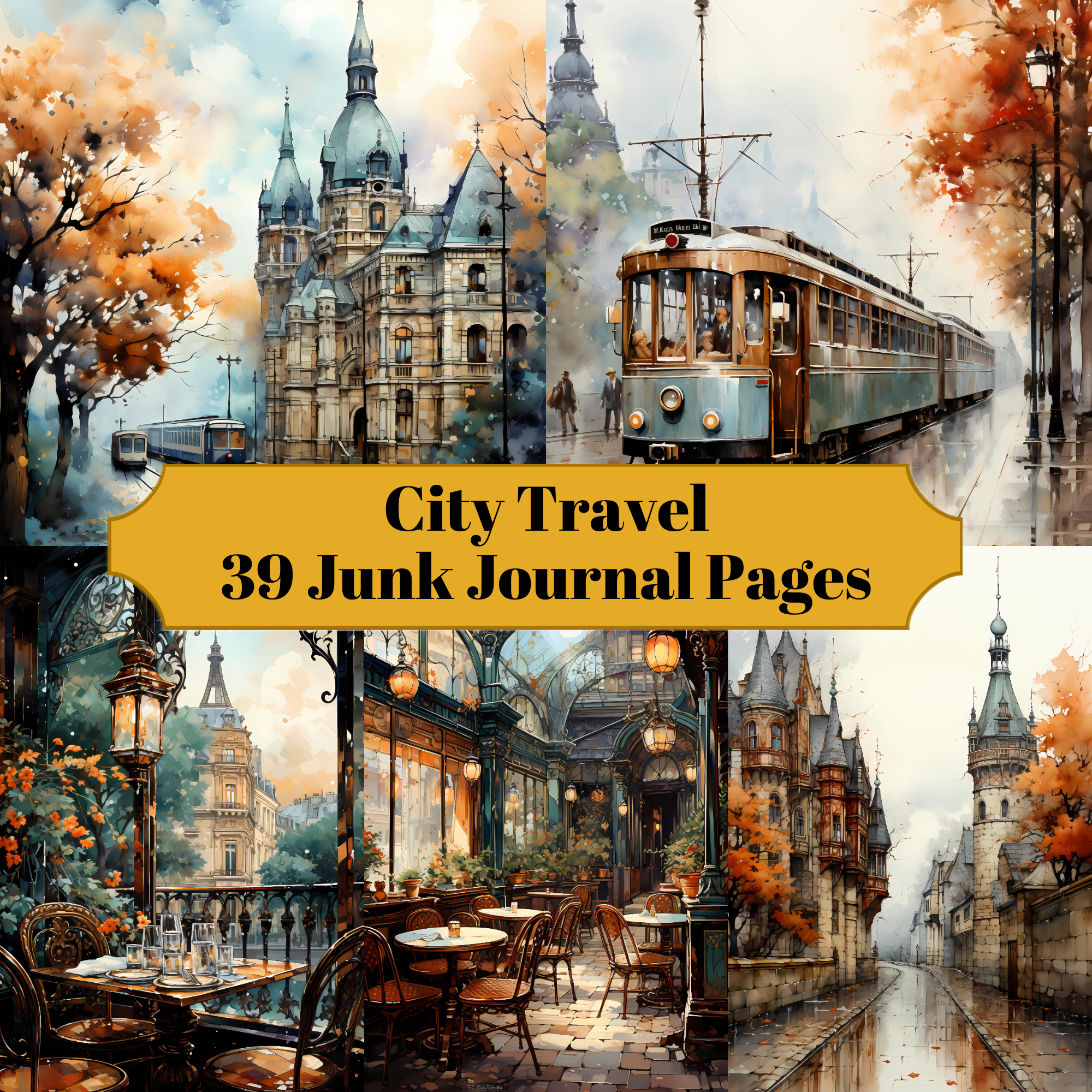 City Travel Junk Journal Pages