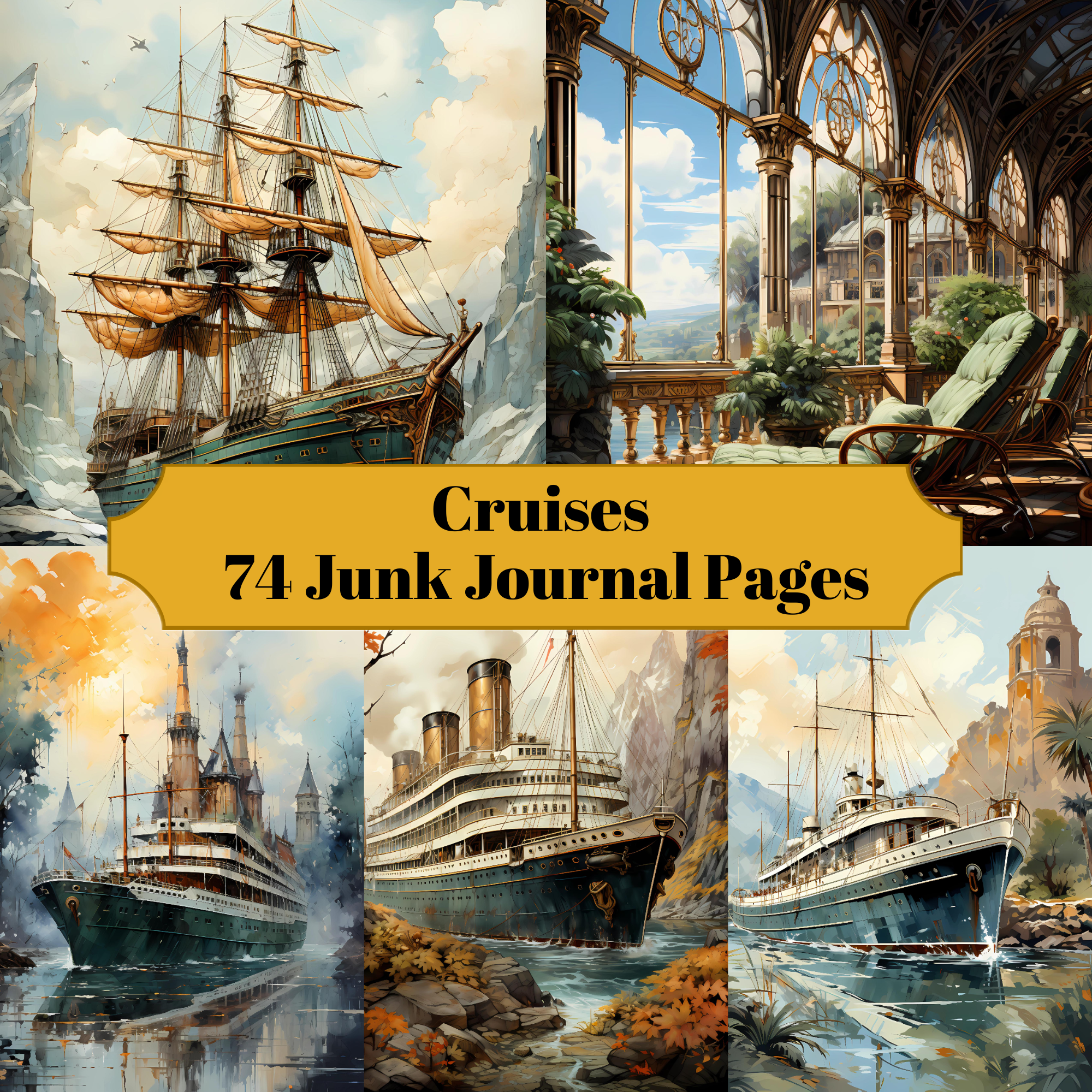Cruises Junk Journal Pages