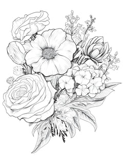 Flower Coloring Book 2 - CraftNest - Digital Crafting and Art