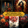 Red Valentine's Day Junk Journal Pages