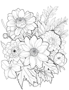 Flower Coloring Book 2 - CraftNest - Digital Crafting and Art
