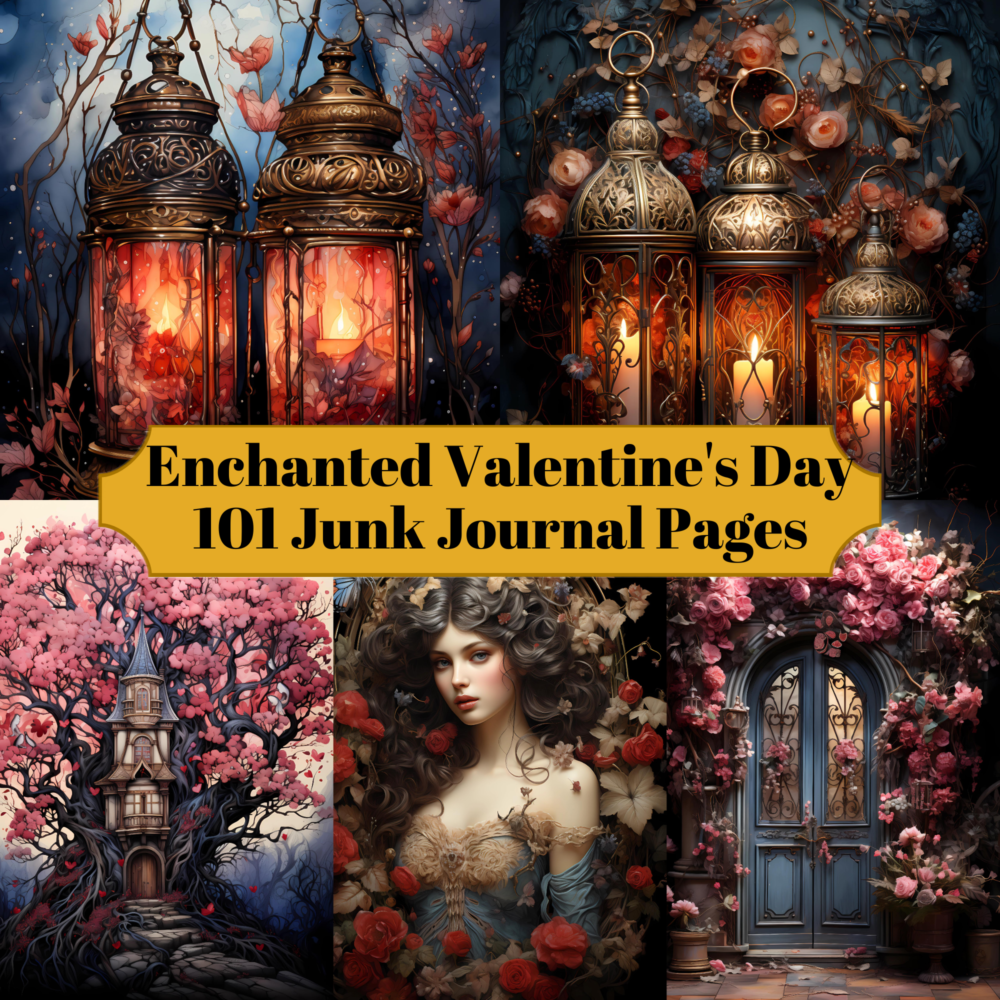 Enchanted Valentine's Day Junk Journal Pages