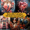 Retro 80s Valentine's Day Junk Journal Pages