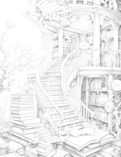 Enchanted Library Coloring Book - CraftNest - Digital Crafting and Art
