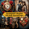 Steampunk Valentine's Day Junk Journal Pages