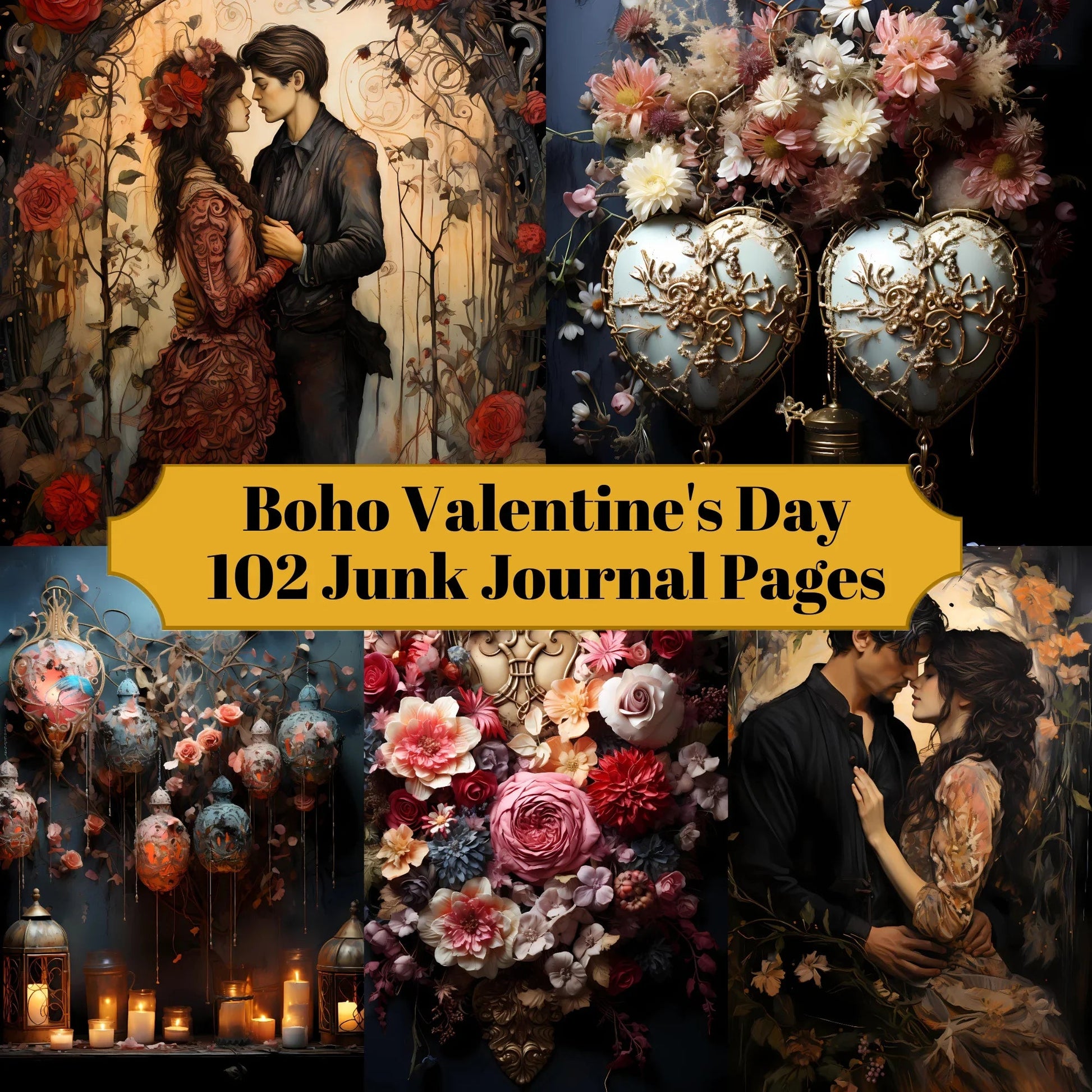 Boho Valentine's Day Junk Journal Pages - CraftNest