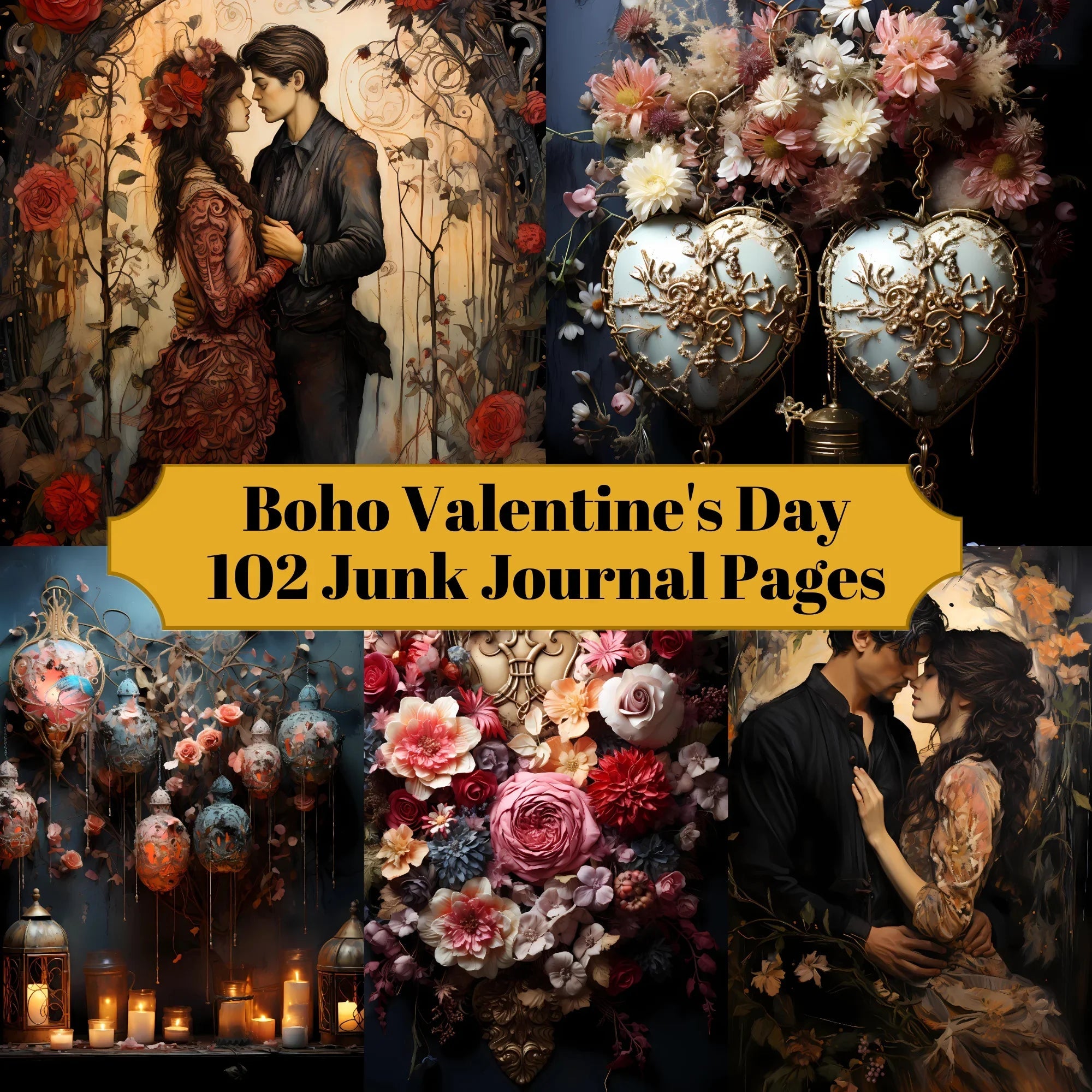 Boho Valentine's Day Junk Journal Pages - CraftNest