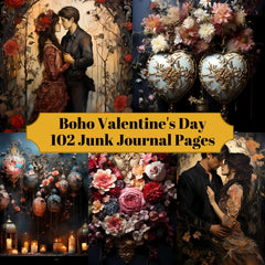 Boho Valentine's Day Junk Journal Pages - CraftNest