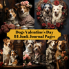 Dogs Valentine's Day Junk Journal Pages