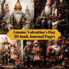 Gnome Valentine's Day Junk Journal Pages
