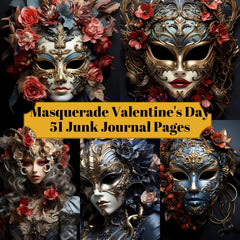 Masquerade Valentine's Day Junk Journal Pages - CraftNest