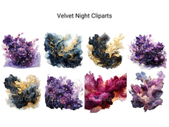 Velvet Night Clipart - CraftNest