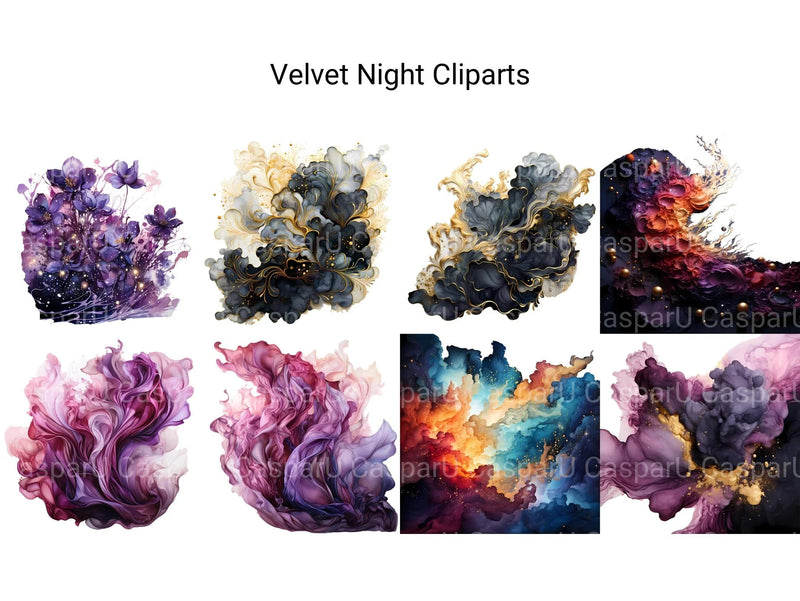 Velvet Night Clipart - CraftNest