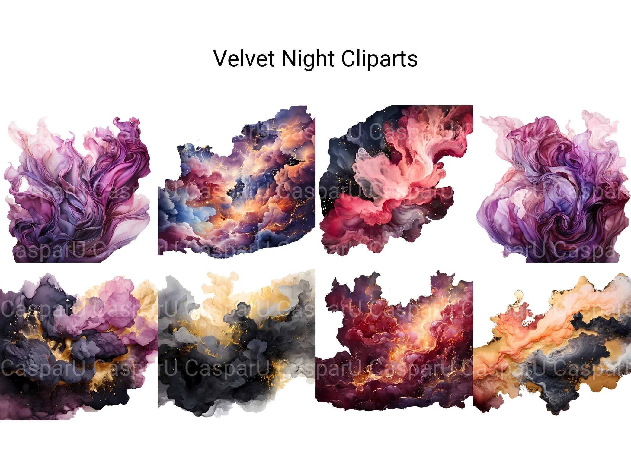 Velvet Night Clipart - CraftNest