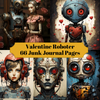 Roboter Valentine's Day Junk Journal Pages