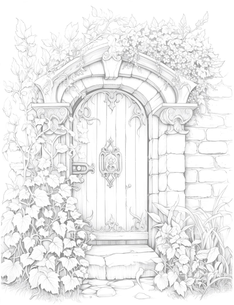 Blooming Door Coloring Book - CraftNest - Digital Crafting and Art