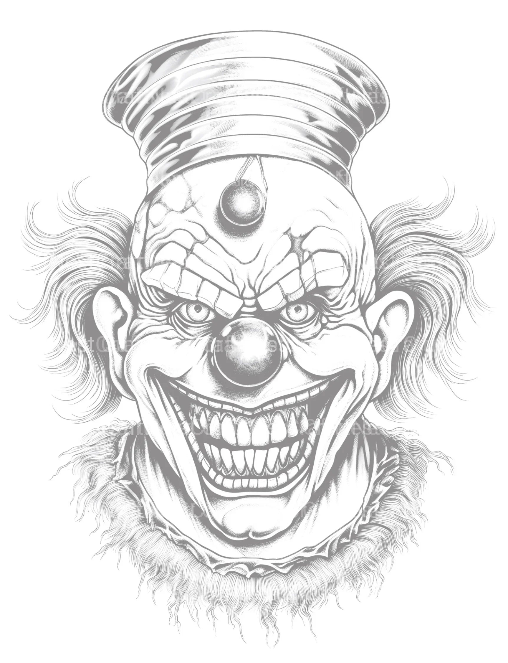 Evil Clowns Coloring Book - CraftNest - Digital Crafting and Art