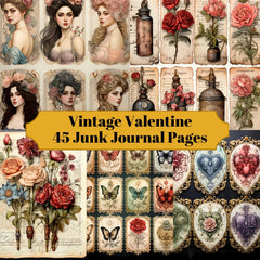 Vintage Valentine's Day Junk Journal Pages - CraftNest