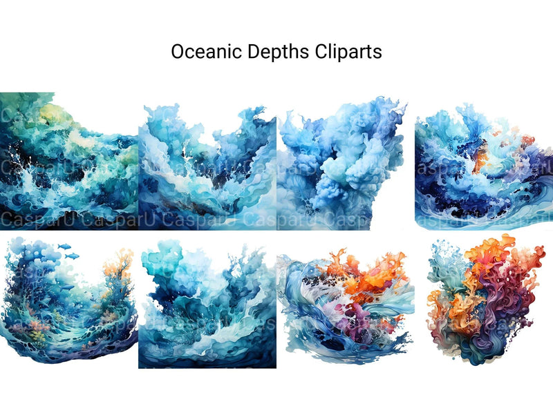 Oceanic Depths Clipart - CraftNest