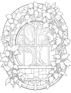 Blooming Window Coloring Book - CraftNest - Digital Crafting and Art