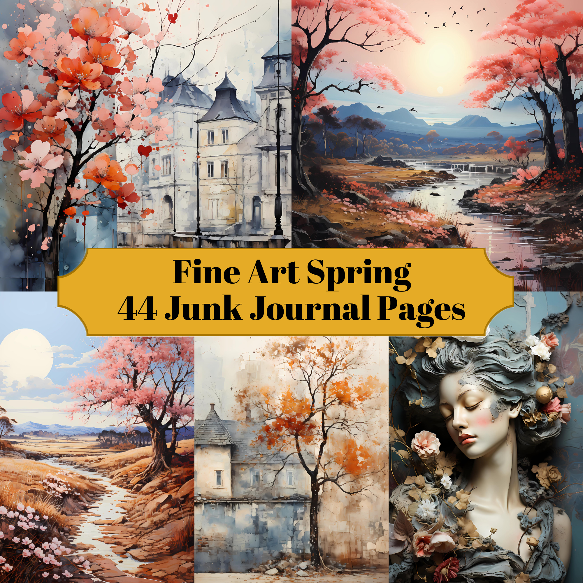 Fine Art Spring Junk Journal Pages