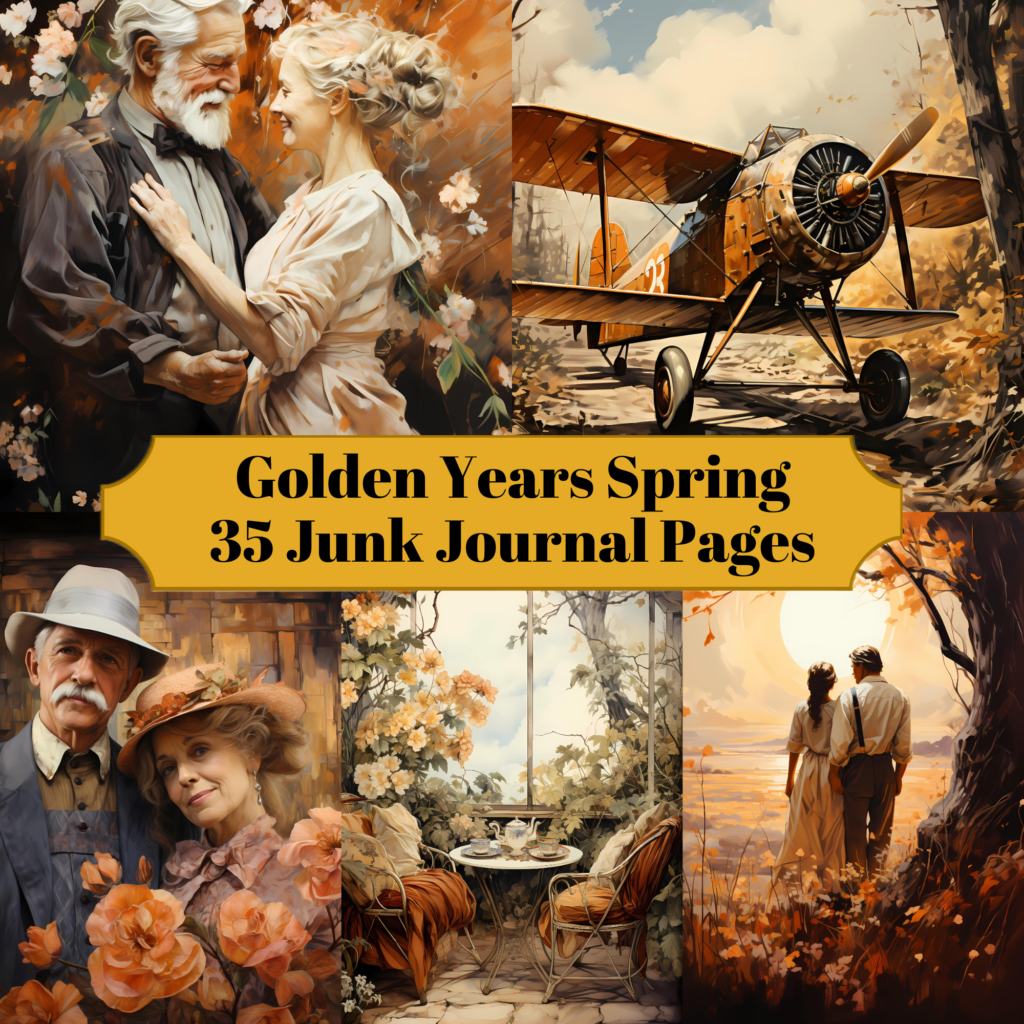 Golden Years Spring Junk Journal Pages