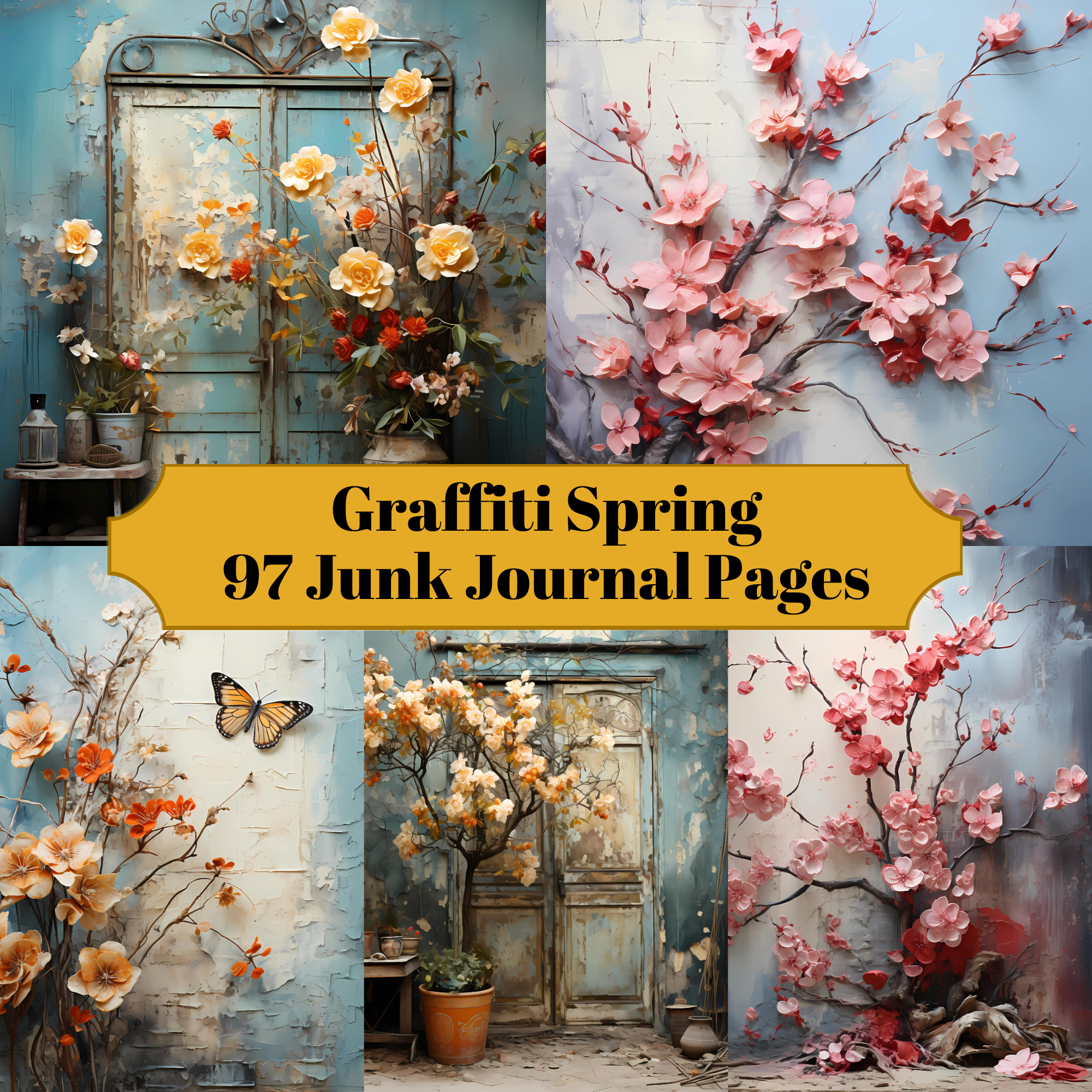 Graffiti Spring Junk Journal Pages