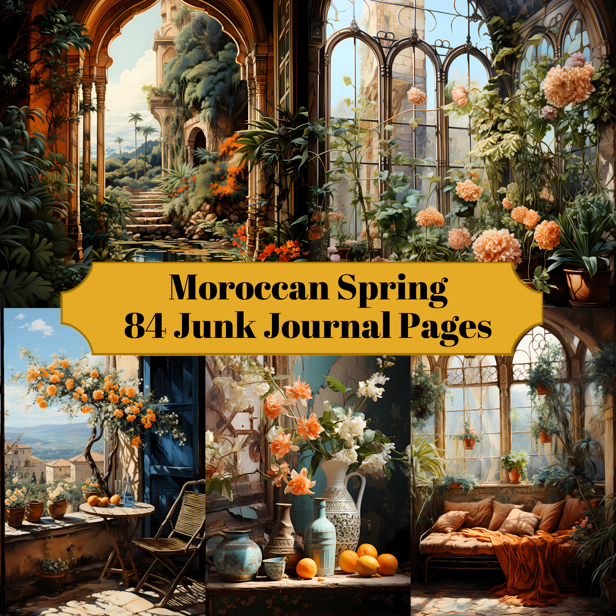 Moroccan Spring Junk Journal Pages