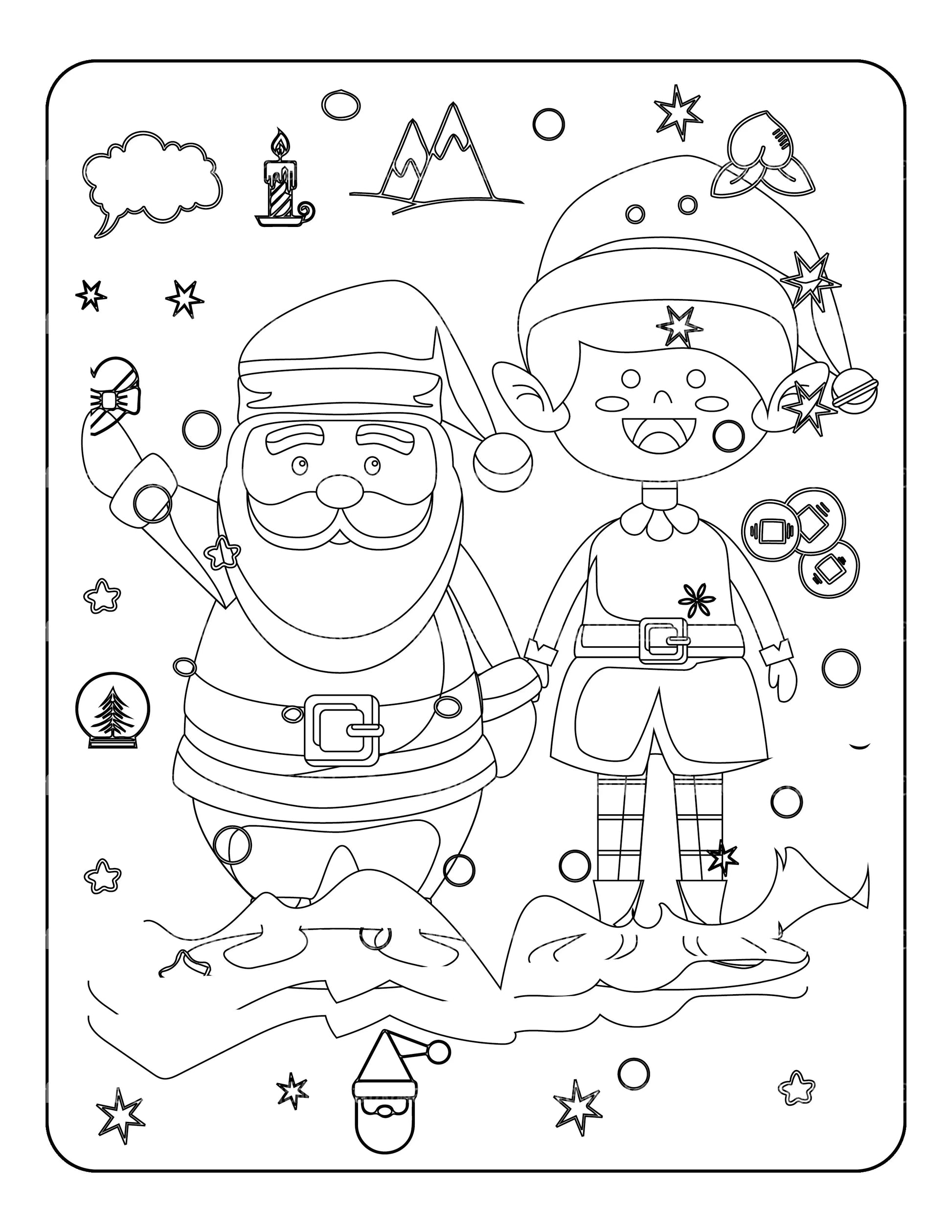 Kids Christmas Coloring Book - CraftNest - Digital Crafting and Art