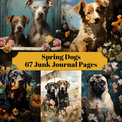 Spring Dogs Junk Journal Pages - CraftNest