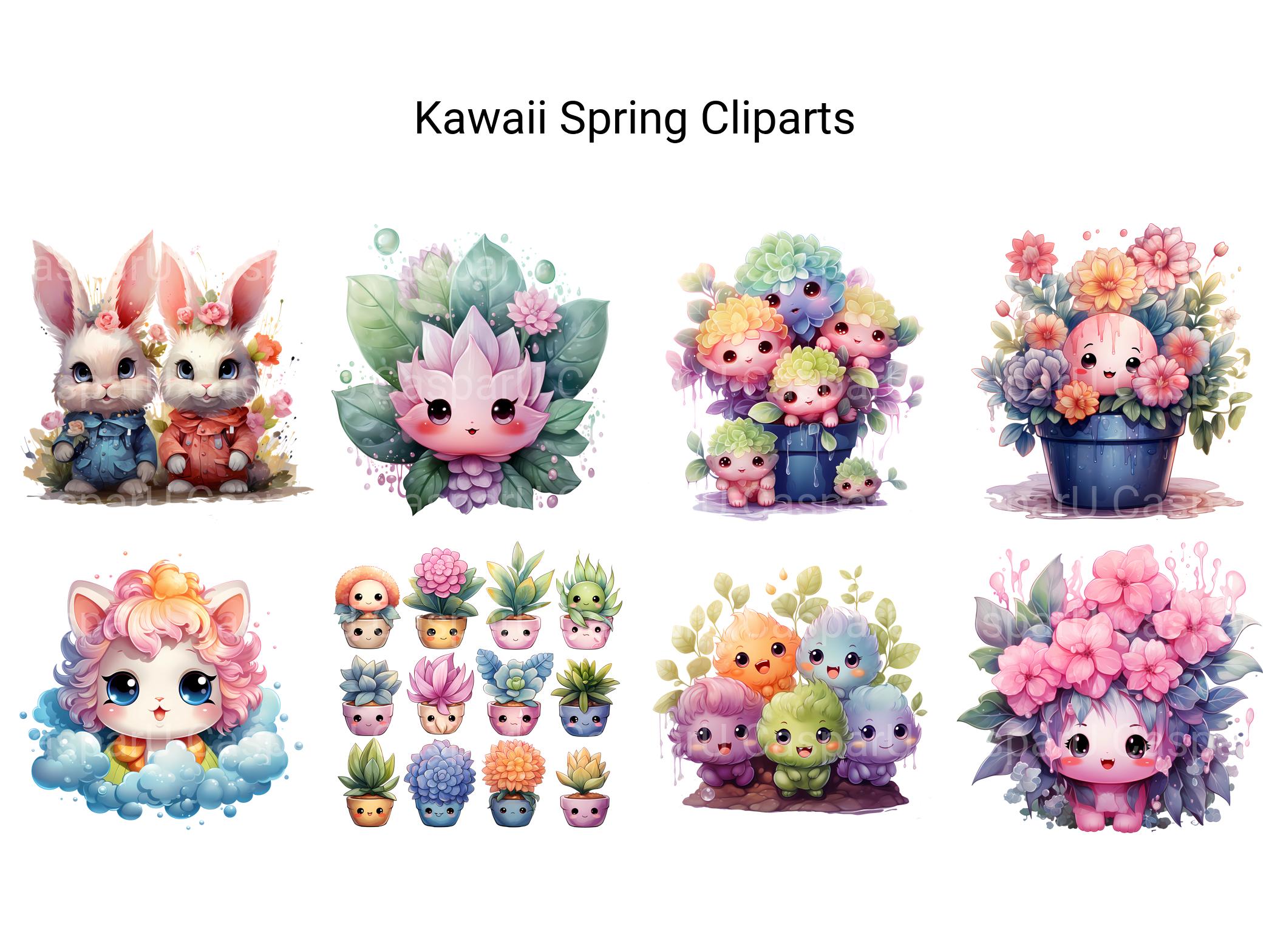 Kawaii Spring Clipart