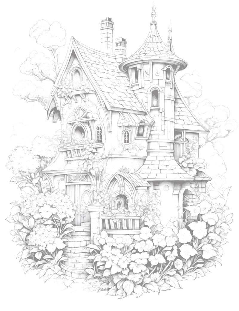 Blooming House Coloring Book - CraftNest - Digital Crafting and Art