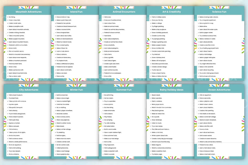 Kids Holiday Planning Prompts Book - CraftNest - Digital Crafting and Art