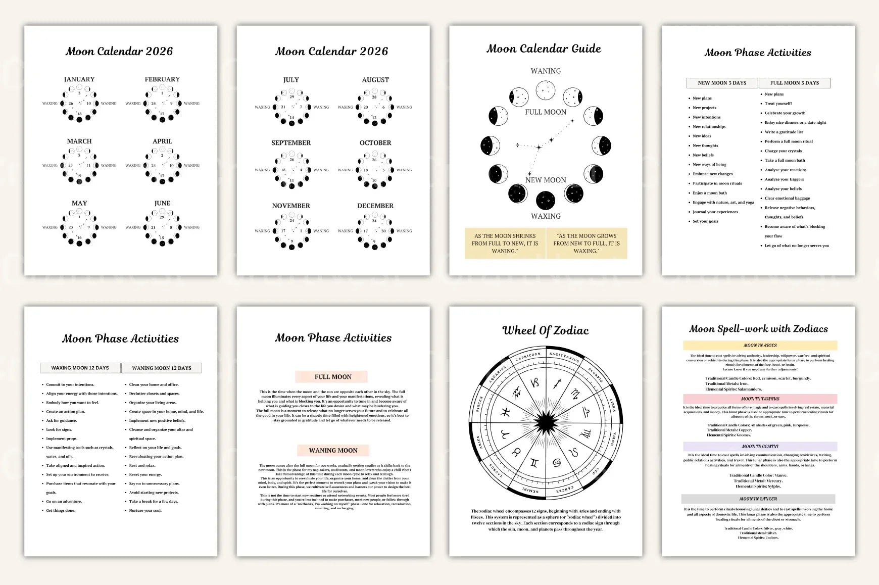 Moon Phases Rituals Guide - CraftNest - Digital Crafting and Art