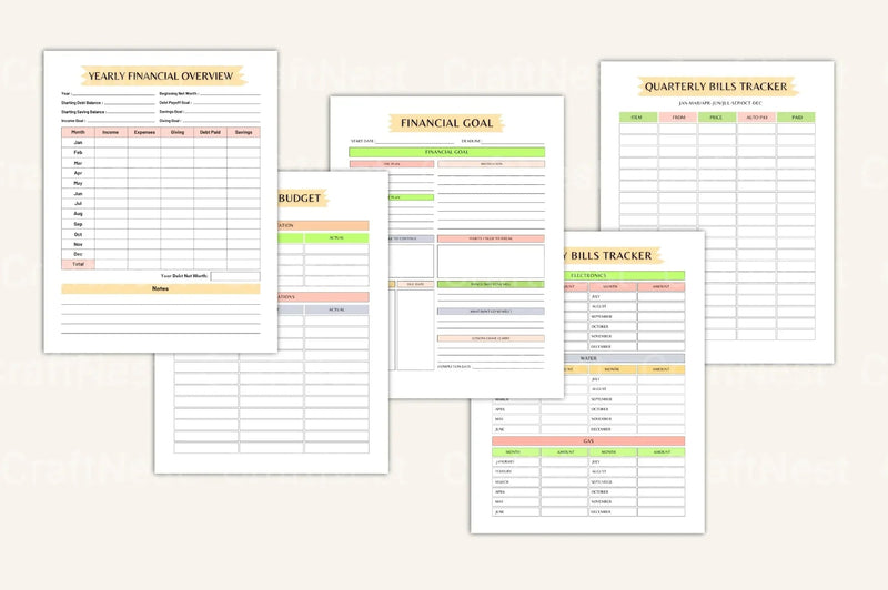 Budget Planner Template - CraftNest - Digital Crafting and Art